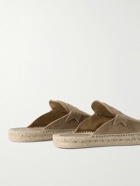 Christian Louboutin - Paquepapa Suede Backless Espadrilles - Brown