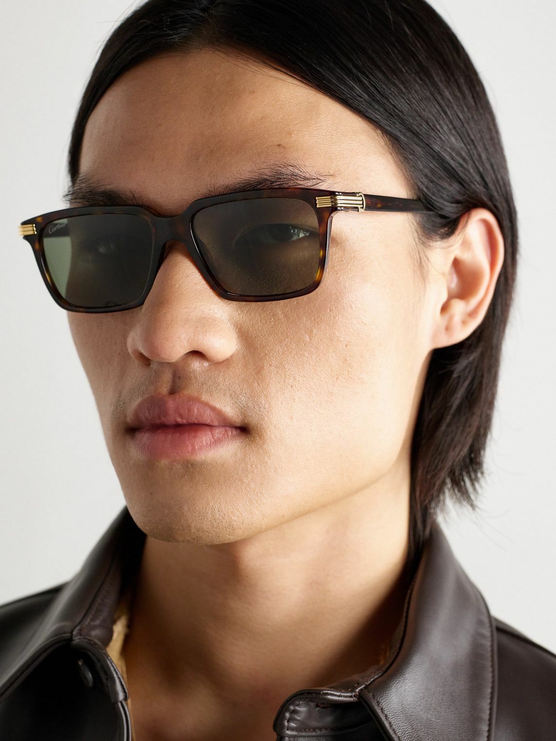 Cartier Eyewear - Rectangular-Frame Tortoiseshell Acetate  display picture 1