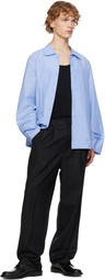 LE17SEPTEMBRE Gray Two-Tuck Wool Trousers
