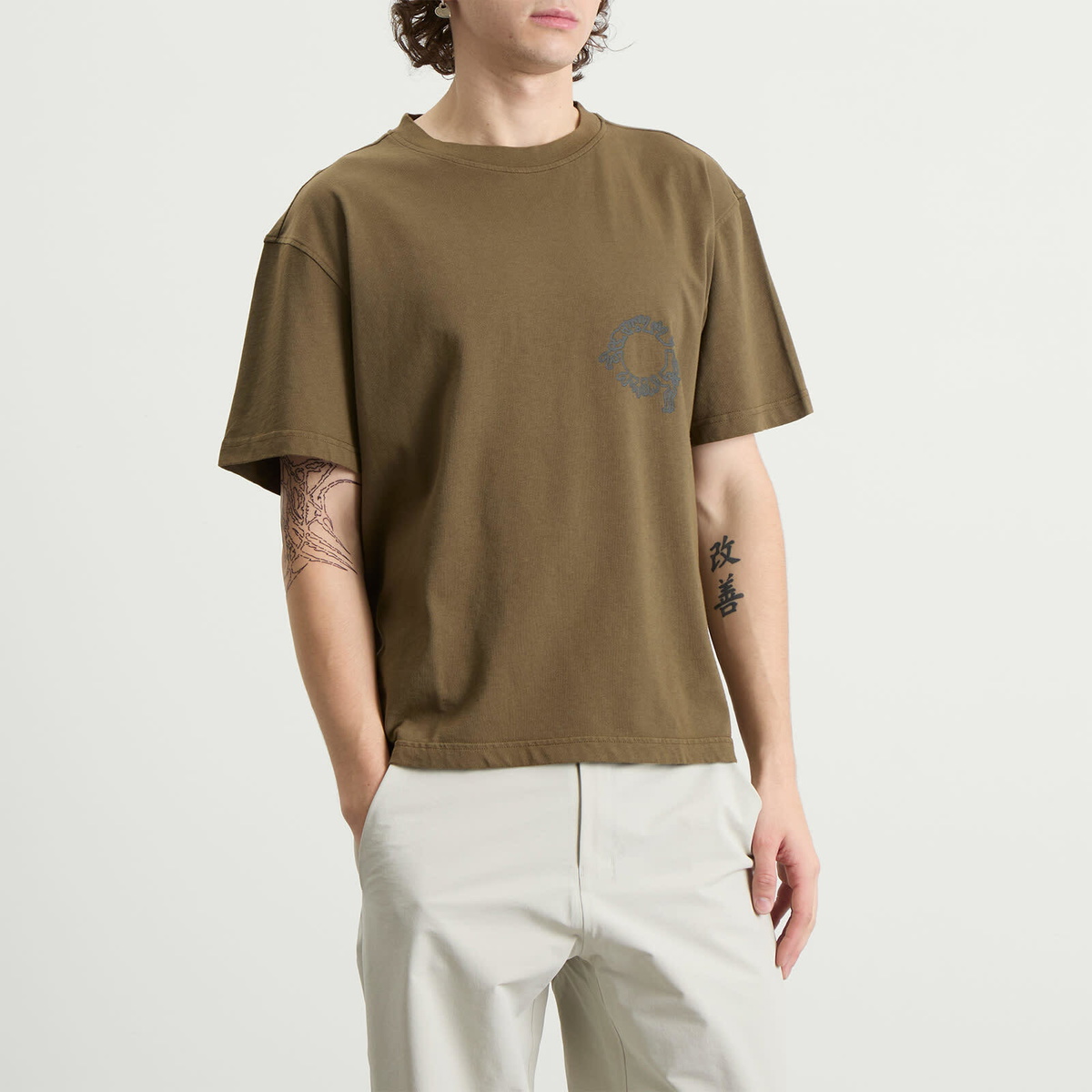 KA_YO_Prototype Men's Boxy Graphic T-Shirt in Mole KA_YO_Prototype