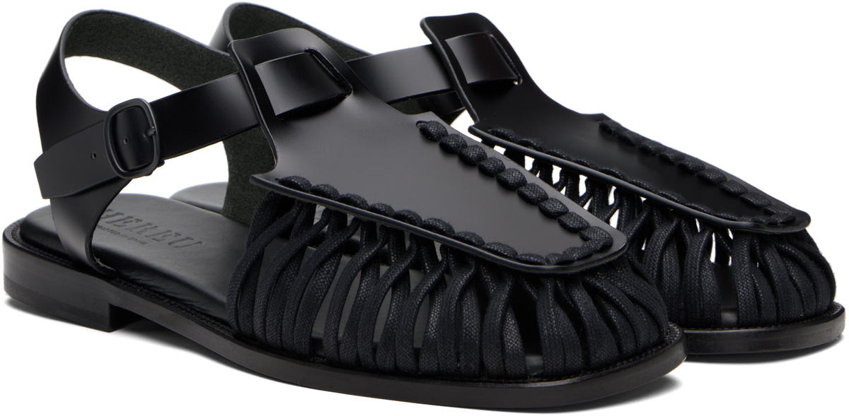 HEREU Black Alaro Sandals