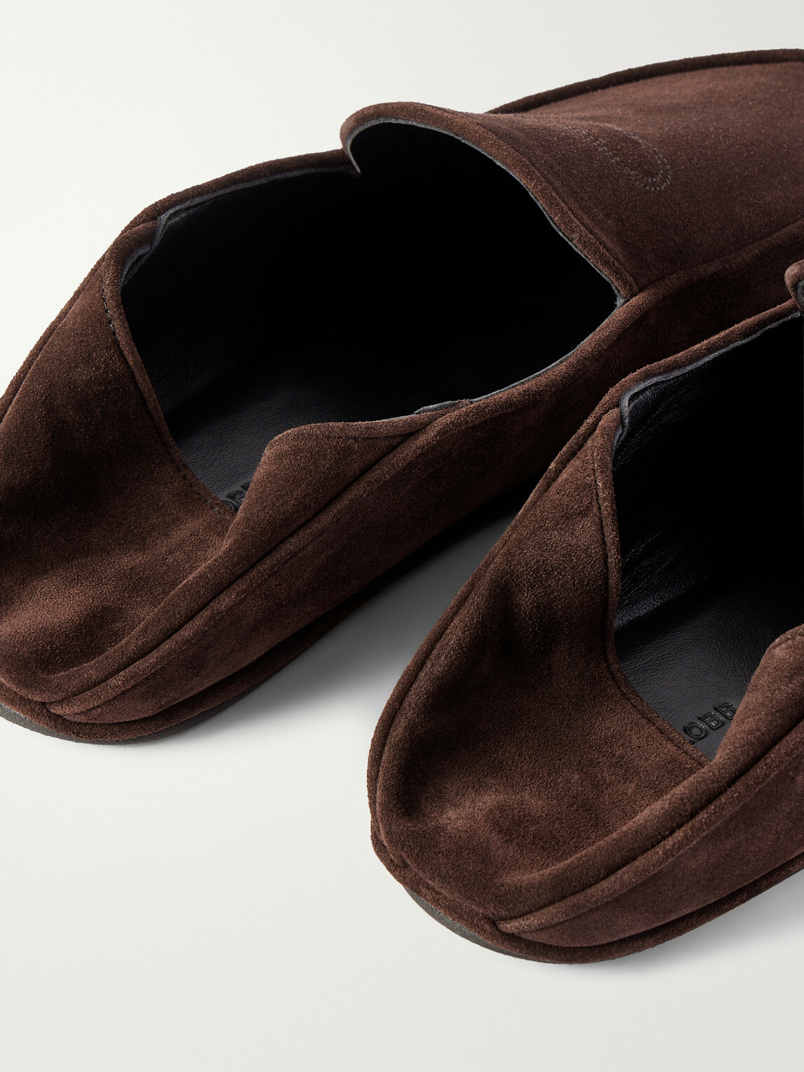 John Lobb - Kingston II Collapsible-Heel Suede Loafers - Brown