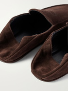 John Lobb - Kingston II Collapsible-Heel Suede Loafers - Brown