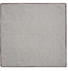 Brunello Cucinelli - Printed Silk Pocket Square - Gray