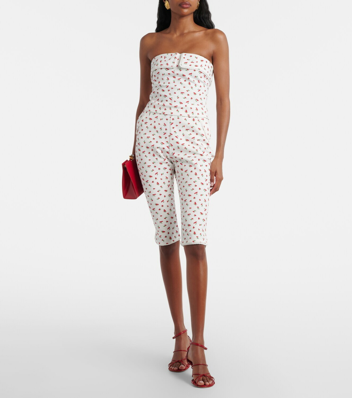 Posse Ebony printed cotton-blend capri pants