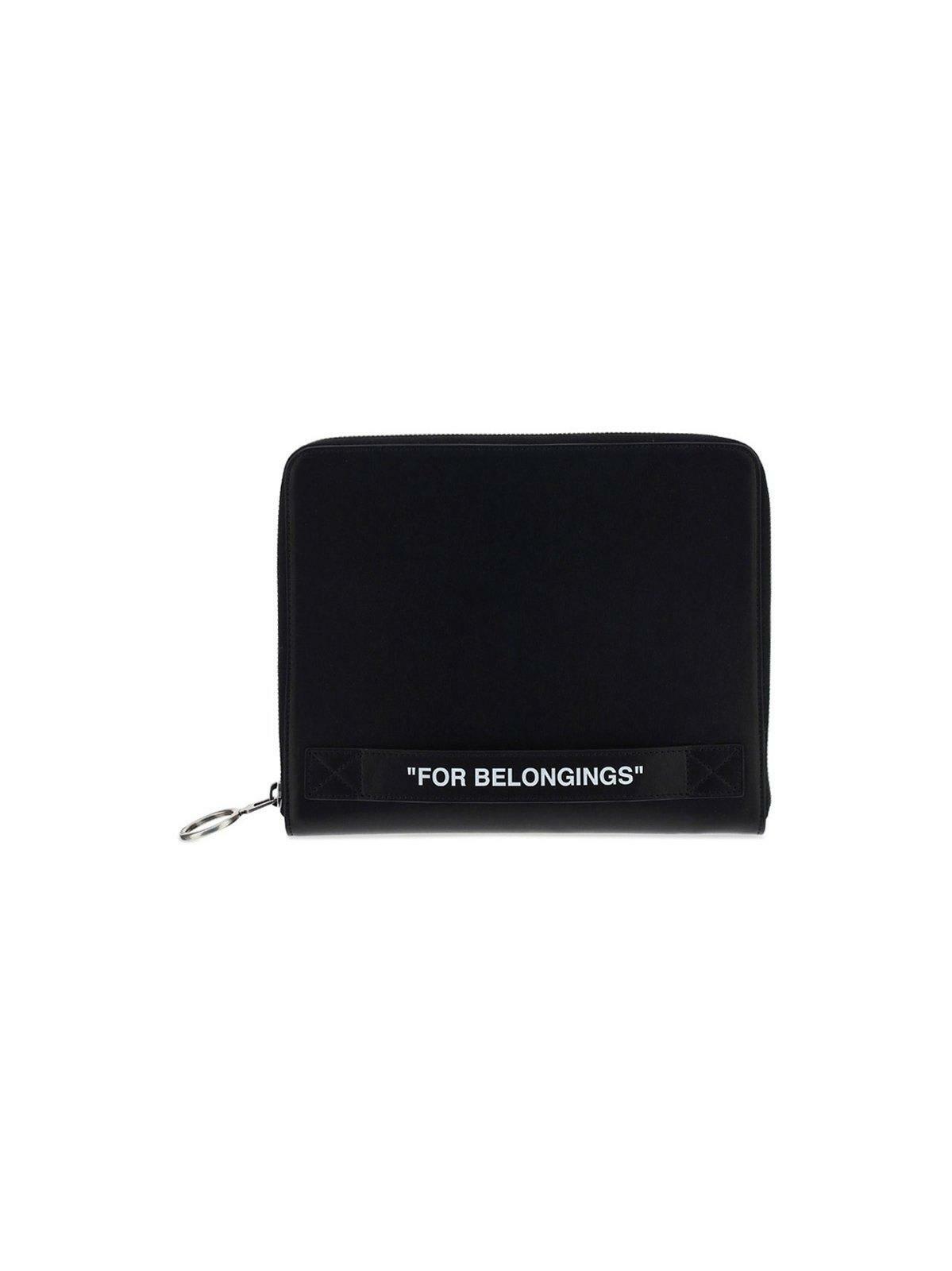 OFF-WHITE Diagonal Leather Bifold Wallet Off-White