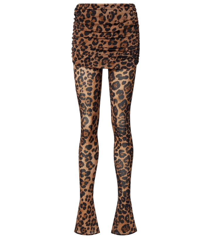 Photo: Blumarine Leopard-printed jersey leggings