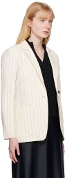 Max Mara White Striped Blazer