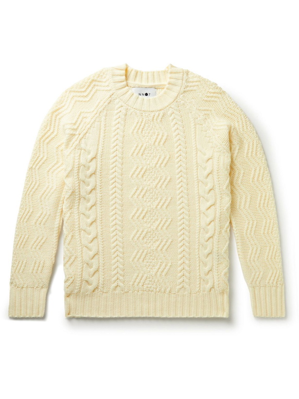 Photo: NN07 - Cooper Cable-Knit Wool Sweater - Neutrals