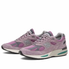 New Balance 991v2 Sneaker in Polignac/Toadstool/Silver