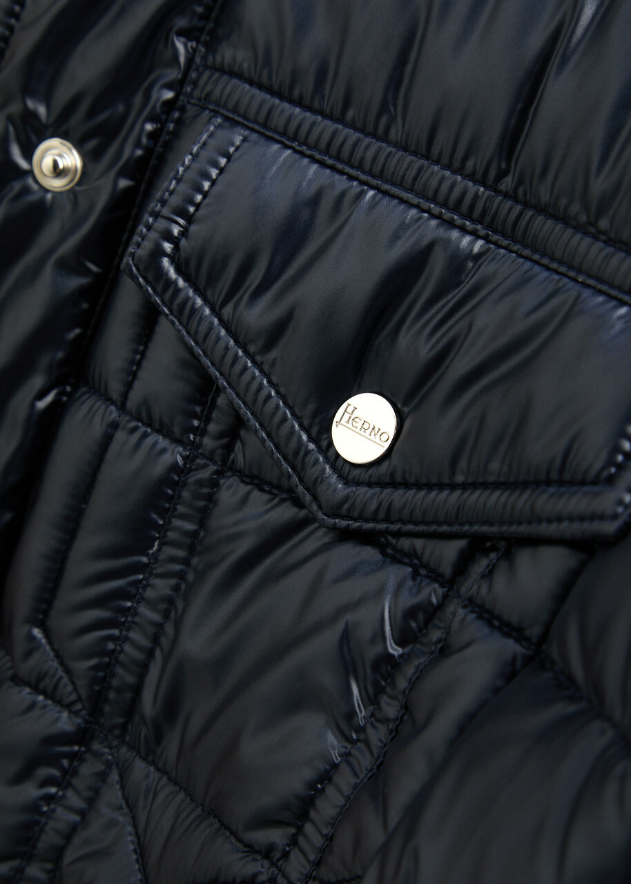 Herno Blue Polyamide Jackets And Coat