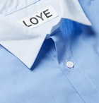 Aloye - Colour-Blocked Cotton-Poplin Shirt - Blue