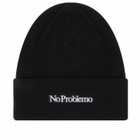 No Problemo Men's Mini Problemo Beanie in Black 