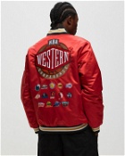 Mitchell & Ness Nba Heavyweight Satin Jacket Update All Star West Red - Mens - Bomber Jackets/Team Jackets