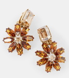 Oscar de la Renta Daisy embellished drop earrings