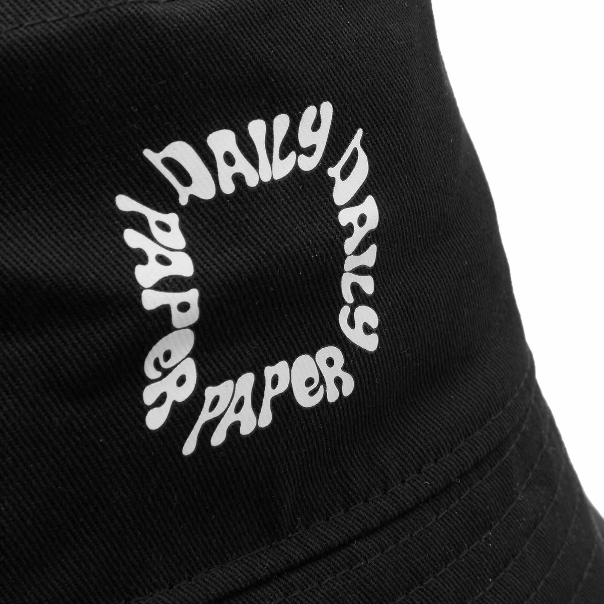 Daily Paper Men's Pobu Logo Bucket Hat in Black Monogram Daily Paper
