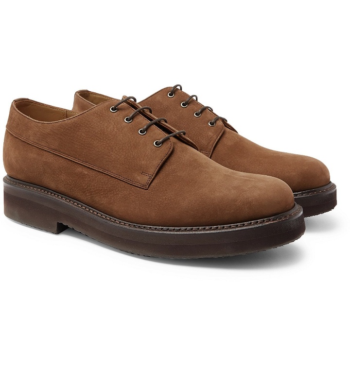 Photo: Grenson - Hurley Nubuck Derby Shoes - Brown