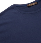Loro Piana - Silk and Cotton-Blend Jersey T-Shirt - Men - Blue