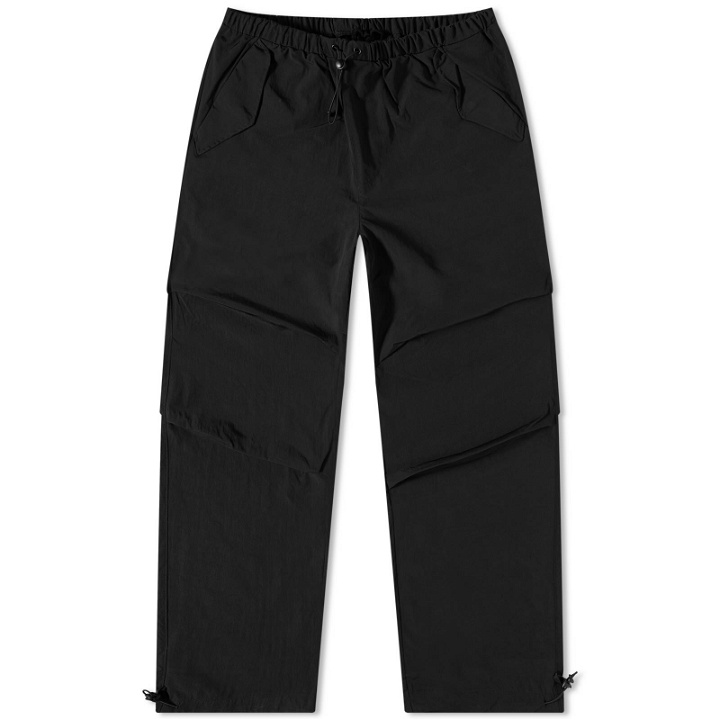 Photo: FrizmWORKS Men's Nylon Parachute Track Pants in Black