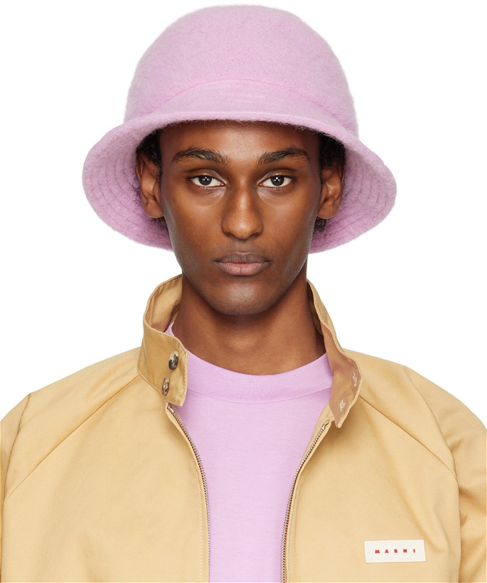 Photo: Marni SSENSE Exclusive Pink Furry Bucket Hat