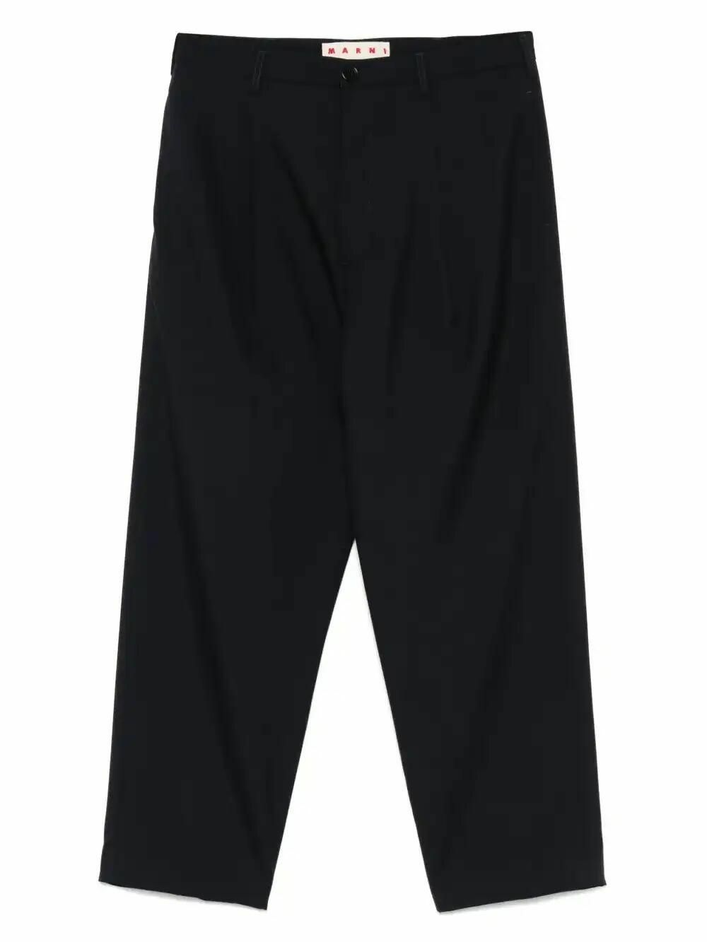 Marni - Straight-Leg Striped Mohair-Blend Drawstring