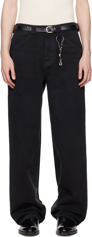Photo: WILLY CHAVARRIA Black Straight Leg 'Good Boy' Jeans
