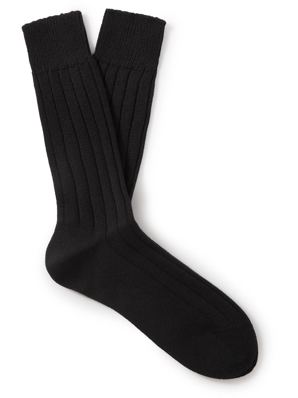 TOM FORD - Ribbed Cashmere Socks - Black TOM FORD