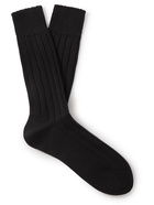 TOM FORD - Ribbed Cashmere Socks - Black