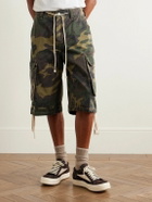 Satoshi Nakamoto - Straight-Leg Camouflage-Print Cotton-Blend Twill Drawstring Shorts - Green