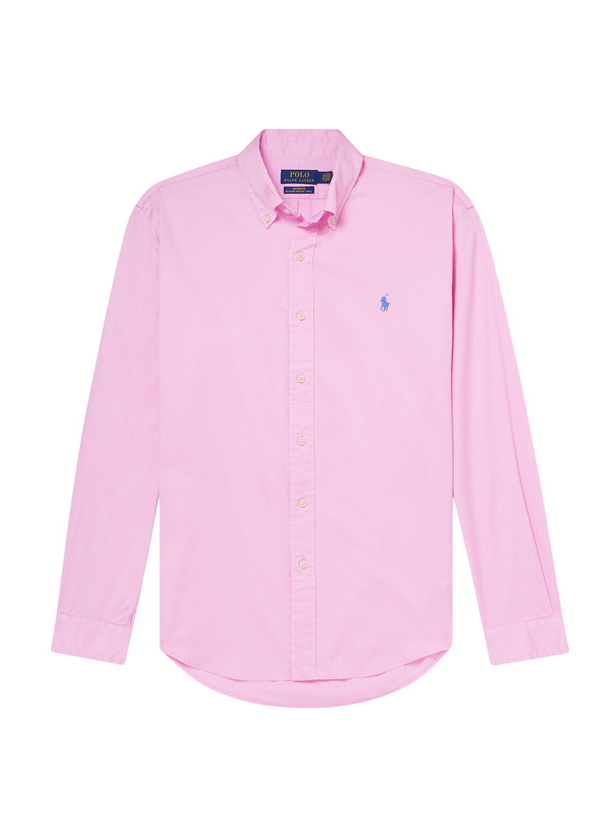 Photo: Polo Ralph Lauren - Logo-Embroidered Cotton Shirt - Pink