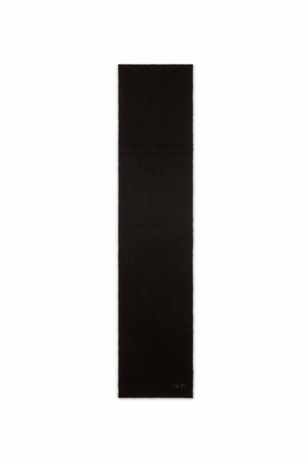Diesel Ribbed wool-blend scarf - Scarf - Unisex - Black