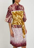 Dries Van Noten Doralia Printed Cotton Mini Shirt Dress Multicoloured 1