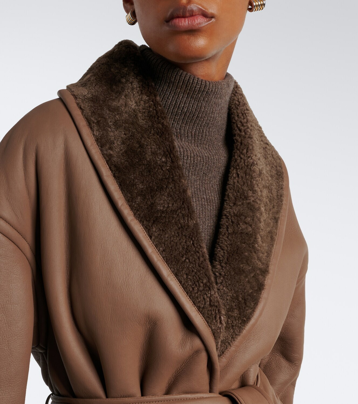 Joseph Manu shearling-lined leather coat