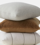 Brunello Cucinelli - Shearling and leather cushion