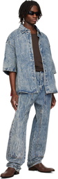 KUSIKOHC Blue Multi Rivet Denim Shirt