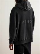 Givenchy - Disney Oversized Appliquéd Logo-Print Cotton-Jersey Hoodie - Black