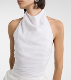 Magda Butrym Embroidered silk, wool and cotton-blend minidress