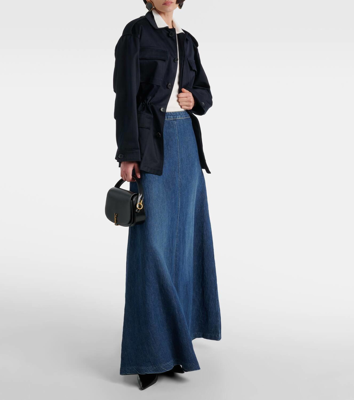 Nili Lotan Astrid denim maxi skirt