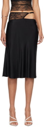 BEC + BRIDGE Black Santal Asym Midi Skirt