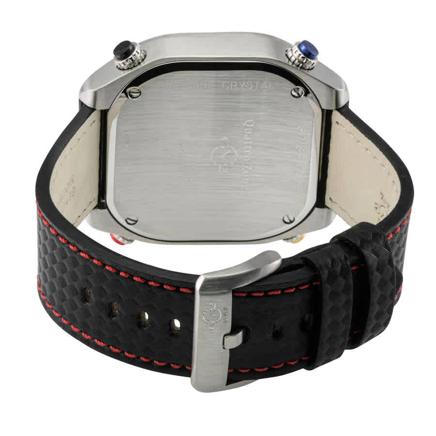 GV2 by Gevril Quattro Quartz Black Dial Mens Watch 43400