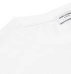 Saint Laurent - Printed Cotton-Jersey T-Shirt - Men - White