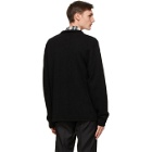 Winnie New York Black Wool Zip-Up Sweater