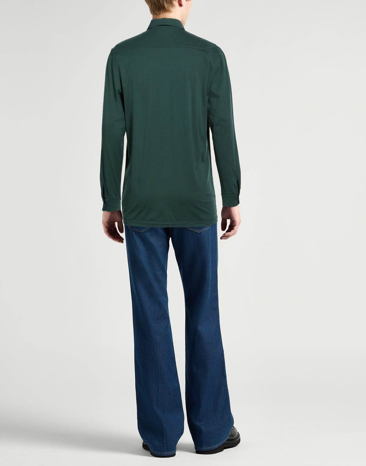 Roberto Collina Mens Shirt Dark in Green