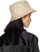 GANNI Beige Logo Patch Bucket Hat