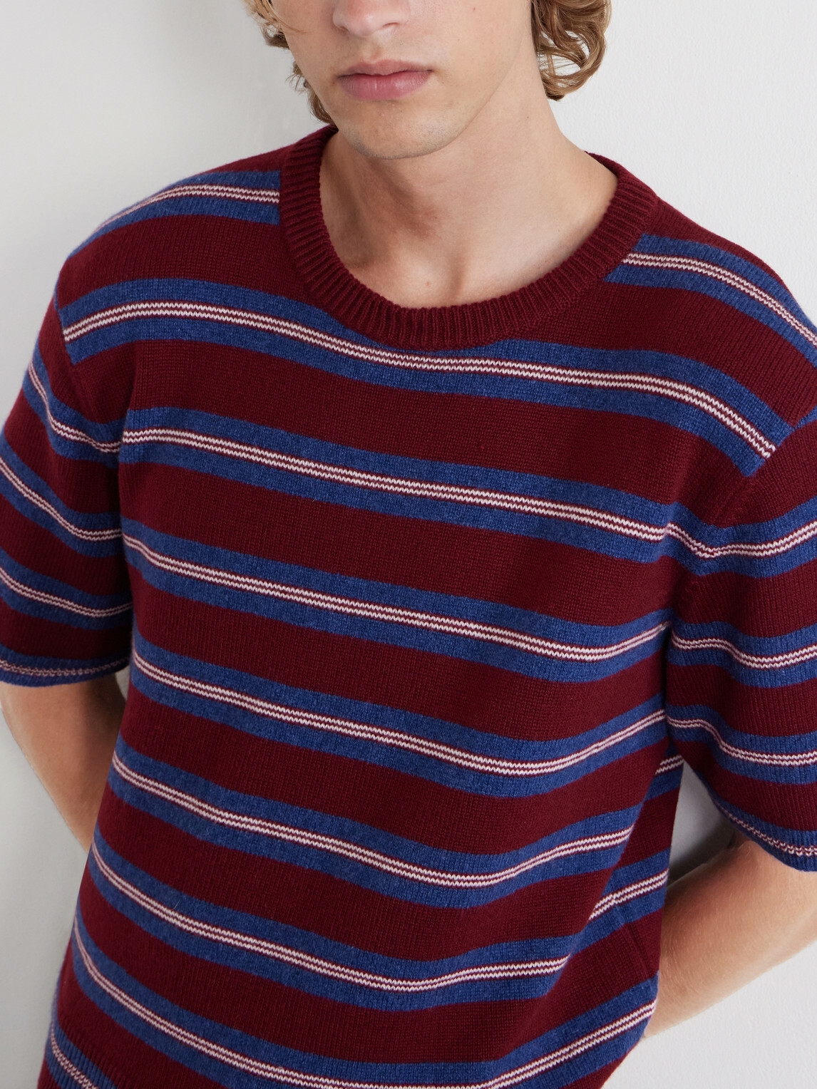 Enfants Riches Déprimés - Eddie Striped Cashmere Shirt - Burgundy