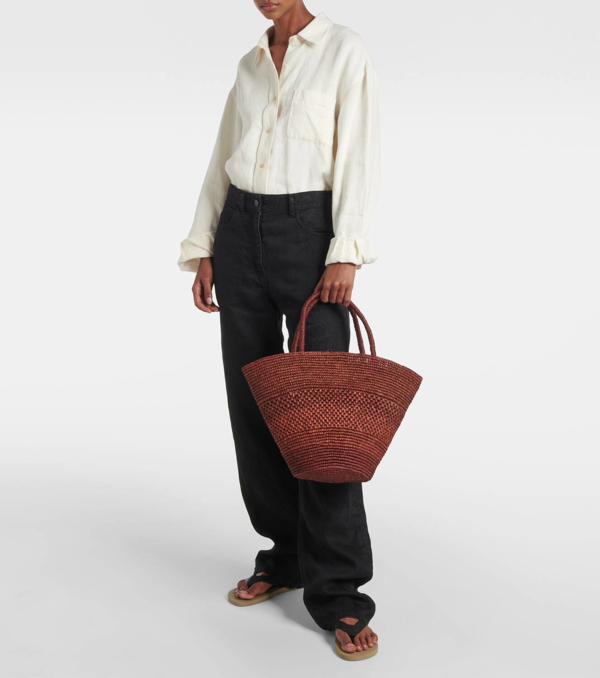 The Row Emilie raffia basket bag The Row