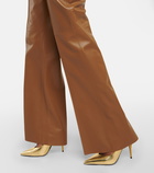 Gucci - High-rise straight leather pants