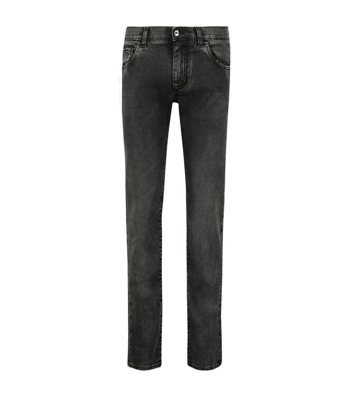 Dolce & Gabbana Black Angel Embroidery Skinny Denim Jeans