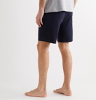 HUGO BOSS - Logo-Embroidered Stretch-Cotton Jersey Pyjama Shorts - Blue