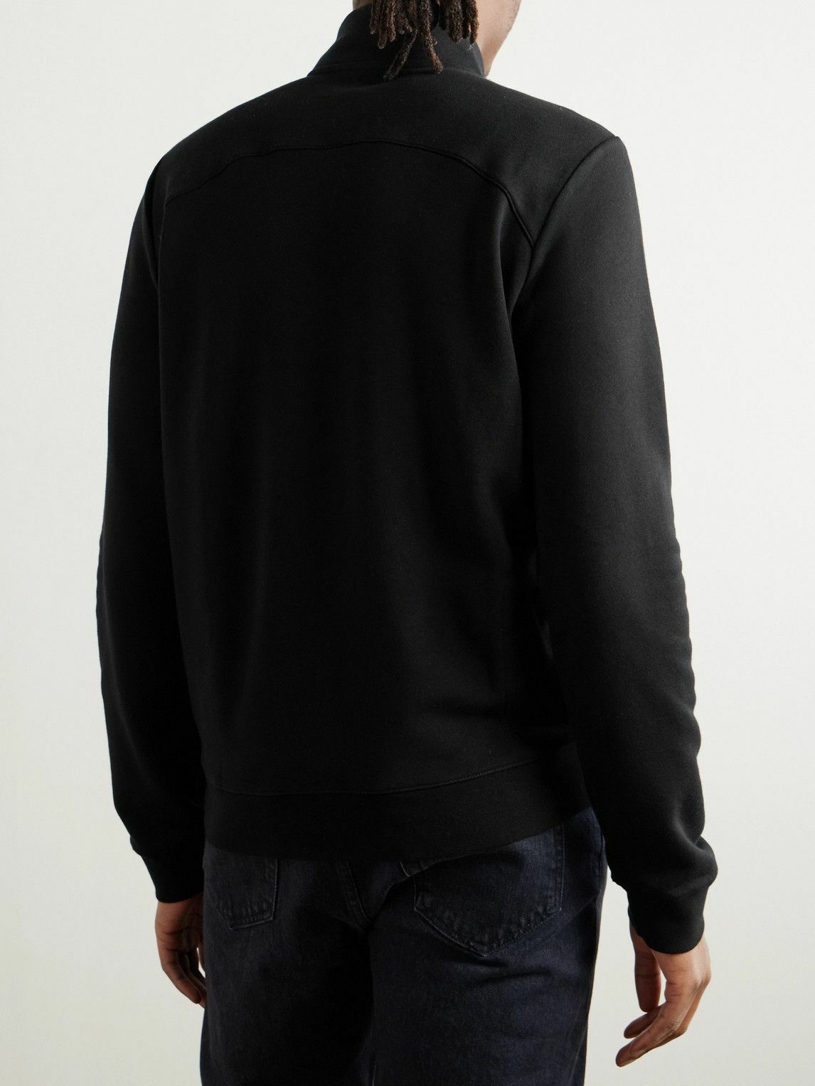 Derek Rose - Cotton and Modal-Blend Jersey Half-Zip Sweatshirt - Black